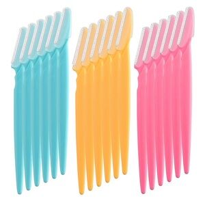 Vibrant Facial Razors Set - Blue, Orange, Pink